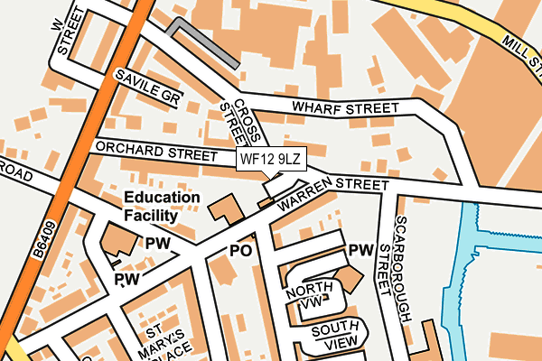 WF12 9LZ map - OS OpenMap – Local (Ordnance Survey) WF12 9LZ map - OS OpenMap – Local (Ordnance Survey)