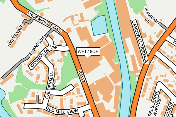 WF12 9QE map - OS OpenMap – Local (Ordnance Survey) WF12 9QE map - OS OpenMap – Local (Ordnance Survey)