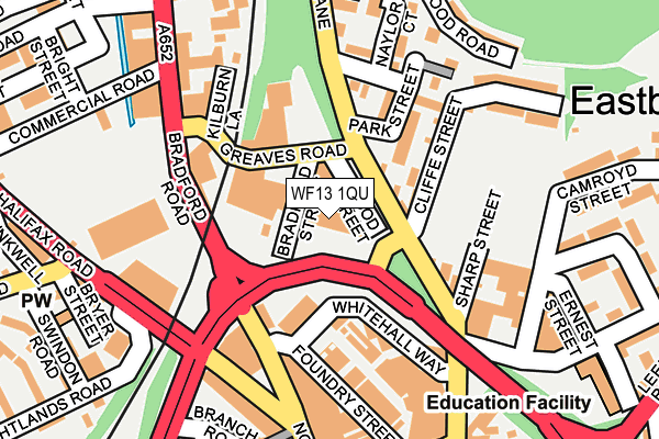 WF13 1QU map - OS OpenMap – Local (Ordnance Survey) WF13 1QU map - OS OpenMap – Local (Ordnance Survey)