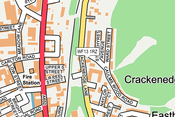 WF13 1RZ map - OS OpenMap – Local (Ordnance Survey) WF13 1RZ map - OS OpenMap – Local (Ordnance Survey)