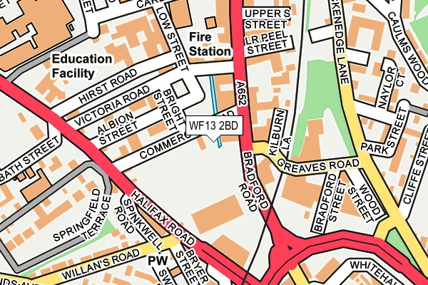 WF13 2BD map - OS OpenMap – Local (Ordnance Survey) WF13 2BD map - OS OpenMap – Local (Ordnance Survey)