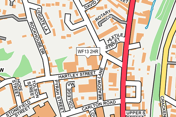 WF13 2HR map - OS OpenMap – Local (Ordnance Survey) WF13 2HR map - OS OpenMap – Local (Ordnance Survey)