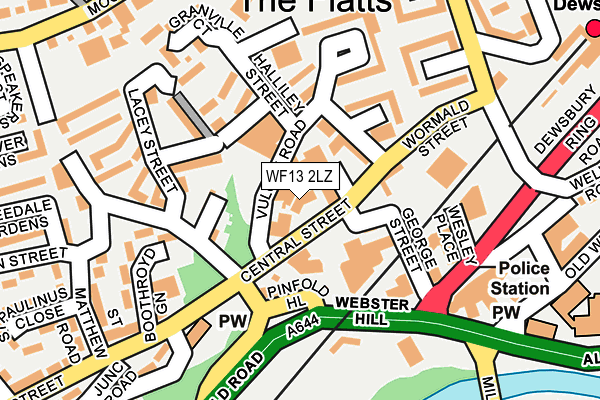 WF13 2LZ map - OS OpenMap – Local (Ordnance Survey) WF13 2LZ map - OS OpenMap – Local (Ordnance Survey)