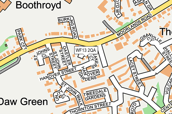 WF13 2QA map - OS OpenMap – Local (Ordnance Survey) WF13 2QA map - OS OpenMap – Local (Ordnance Survey)