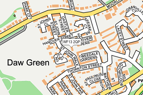 WF13 2QP map - OS OpenMap – Local (Ordnance Survey) WF13 2QP map - OS OpenMap – Local (Ordnance Survey)