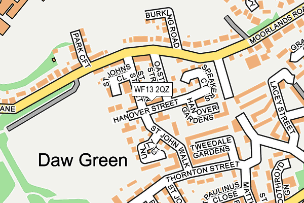 WF13 2QZ map - OS OpenMap – Local (Ordnance Survey)