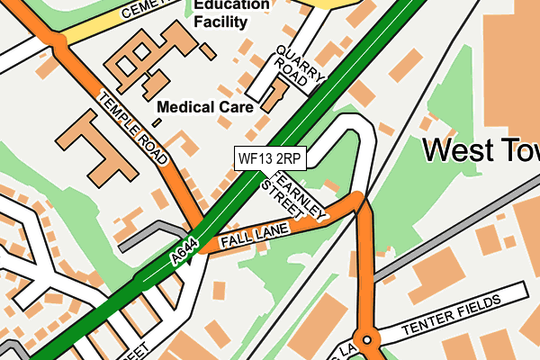 WF13 2RP map - OS OpenMap – Local (Ordnance Survey) WF13 2RP map - OS OpenMap – Local (Ordnance Survey)