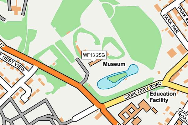 WF13 2SG map - OS OpenMap – Local (Ordnance Survey) WF13 2SG map - OS OpenMap – Local (Ordnance Survey)