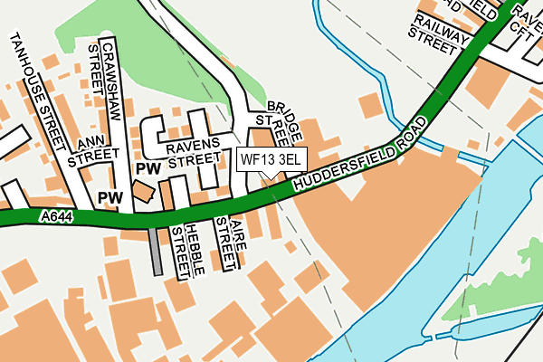 WF13 3EL map - OS OpenMap – Local (Ordnance Survey) WF13 3EL map - OS OpenMap – Local (Ordnance Survey)