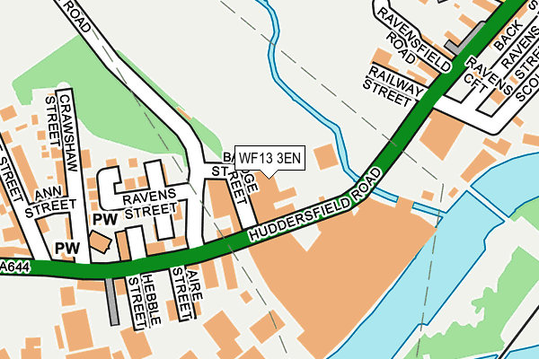 WF13 3EN map - OS OpenMap – Local (Ordnance Survey)