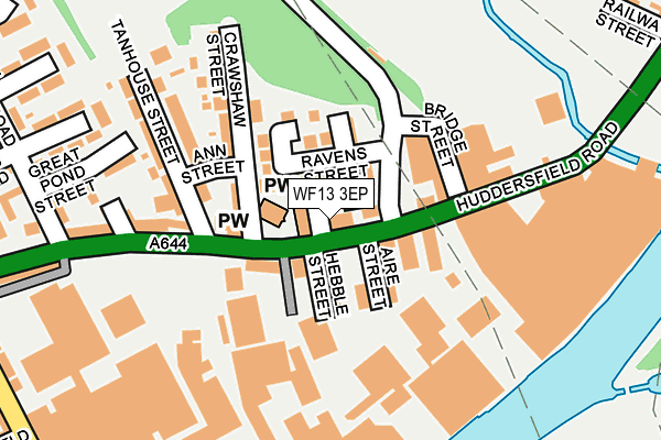 WF13 3EP map - OS OpenMap – Local (Ordnance Survey) WF13 3EP map - OS OpenMap – Local (Ordnance Survey)