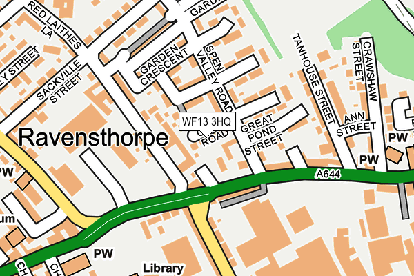 WF13 3HQ map - OS OpenMap – Local (Ordnance Survey) WF13 3HQ map - OS OpenMap – Local (Ordnance Survey)
