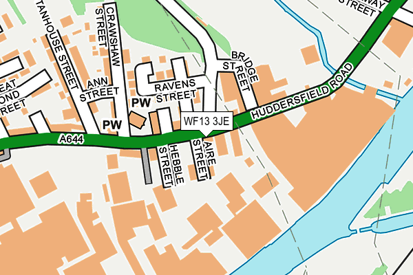 WF13 3JE map - OS OpenMap – Local (Ordnance Survey) WF13 3JE map - OS OpenMap – Local (Ordnance Survey)