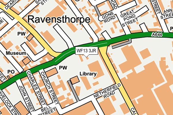 WF13 3JR map - OS OpenMap – Local (Ordnance Survey) WF13 3JR map - OS OpenMap – Local (Ordnance Survey)