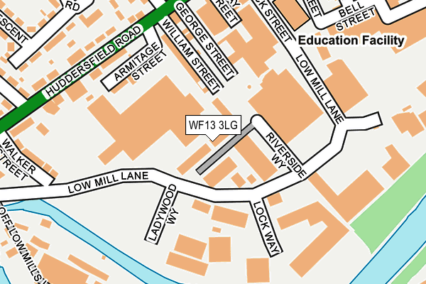 WF13 3LG map - OS OpenMap – Local (Ordnance Survey) WF13 3LG map - OS OpenMap – Local (Ordnance Survey)