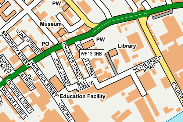 WF13 3NB map - OS OpenMap – Local (Ordnance Survey) WF13 3NB map - OS OpenMap – Local (Ordnance Survey)