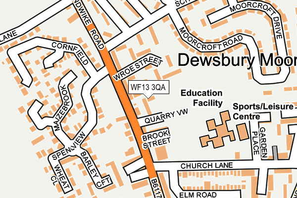 WF13 3QA map - OS OpenMap – Local (Ordnance Survey) WF13 3QA map - OS OpenMap – Local (Ordnance Survey)