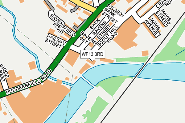 WF13 3RD map - OS OpenMap – Local (Ordnance Survey) WF13 3RD map - OS OpenMap – Local (Ordnance Survey)