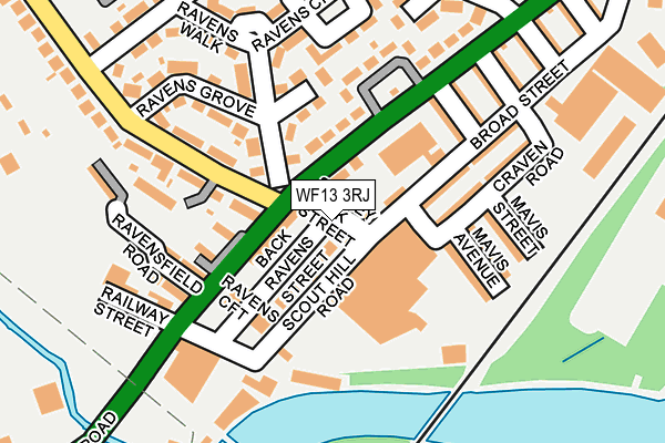 WF13 3RJ map - OS OpenMap – Local (Ordnance Survey) WF13 3RJ map - OS OpenMap – Local (Ordnance Survey)