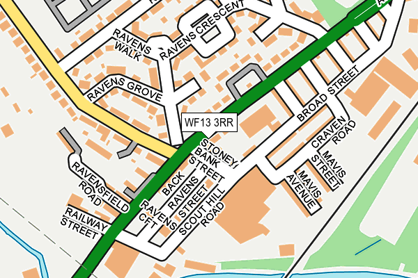 WF13 3RR map - OS OpenMap – Local (Ordnance Survey) WF13 3RR map - OS OpenMap – Local (Ordnance Survey)