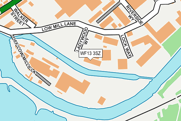 WF13 3SZ map - OS OpenMap – Local (Ordnance Survey) WF13 3SZ map - OS OpenMap – Local (Ordnance Survey)