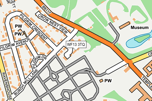 WF13 3TQ map - OS OpenMap – Local (Ordnance Survey) WF13 3TQ map - OS OpenMap – Local (Ordnance Survey)