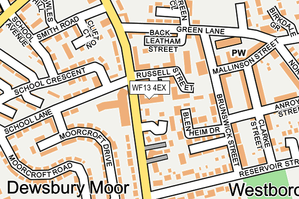 WF13 4EX map - OS OpenMap – Local (Ordnance Survey)