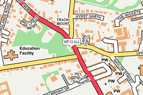 WF13 4JJ map - OS OpenMap – Local (Ordnance Survey) WF13 4JJ map - OS OpenMap – Local (Ordnance Survey)