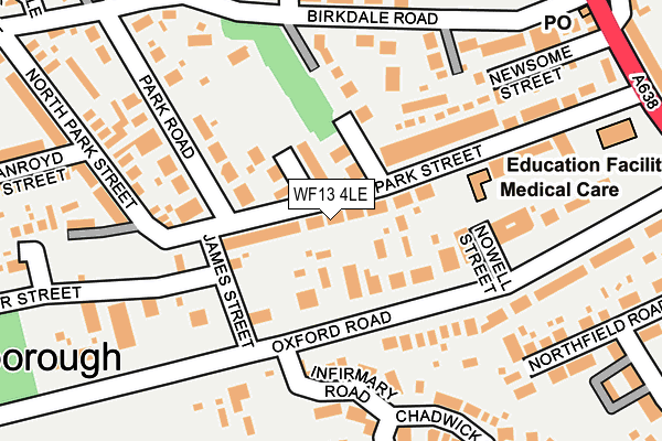 WF13 4LE map - OS OpenMap – Local (Ordnance Survey) WF13 4LE map - OS OpenMap – Local (Ordnance Survey)