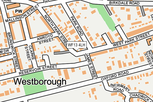 WF13 4LH map - OS OpenMap – Local (Ordnance Survey) WF13 4LH map - OS OpenMap – Local (Ordnance Survey)