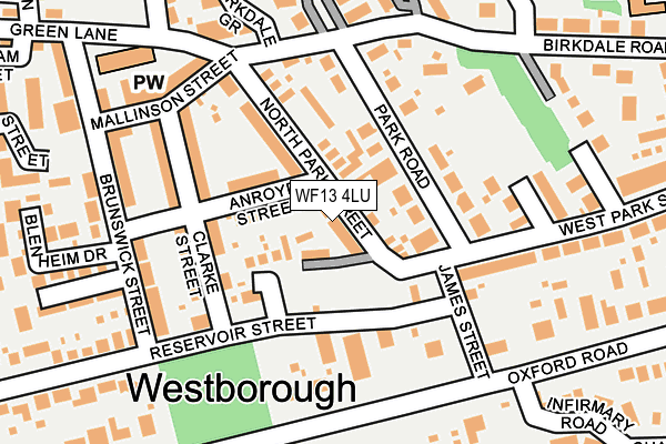 WF13 4LU map - OS OpenMap – Local (Ordnance Survey) WF13 4LU map - OS OpenMap – Local (Ordnance Survey)