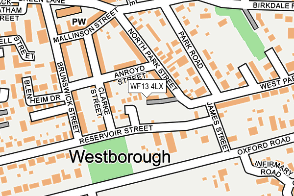 WF13 4LX map - OS OpenMap – Local (Ordnance Survey) WF13 4LX map - OS OpenMap – Local (Ordnance Survey)
