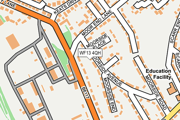 WF13 4QH map - OS OpenMap – Local (Ordnance Survey) WF13 4QH map - OS OpenMap – Local (Ordnance Survey)