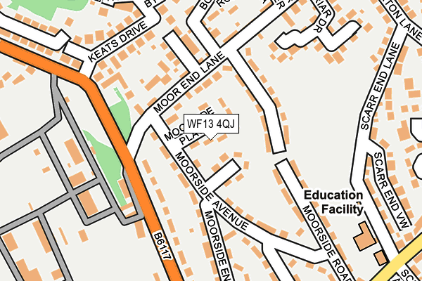 WF13 4QJ map - OS OpenMap – Local (Ordnance Survey) WF13 4QJ map - OS OpenMap – Local (Ordnance Survey)