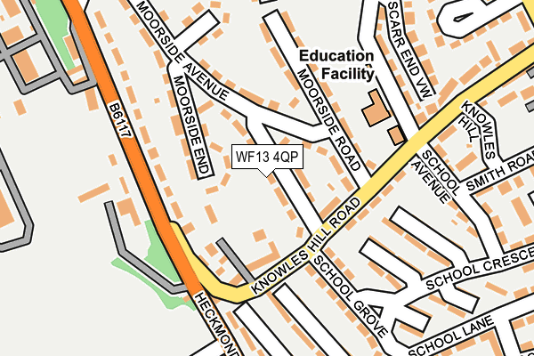 WF13 4QP map - OS OpenMap – Local (Ordnance Survey) WF13 4QP map - OS OpenMap – Local (Ordnance Survey)