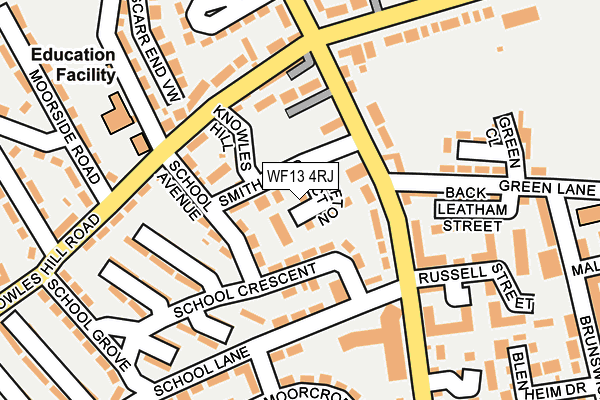WF13 4RJ map - OS OpenMap – Local (Ordnance Survey) WF13 4RJ map - OS OpenMap – Local (Ordnance Survey)