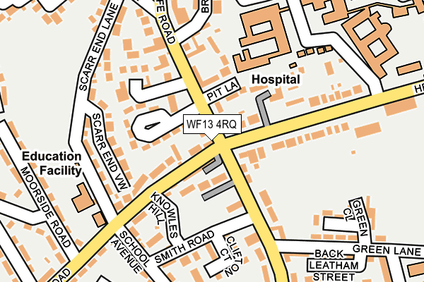 WF13 4RQ map - OS OpenMap – Local (Ordnance Survey) WF13 4RQ map - OS OpenMap – Local (Ordnance Survey)