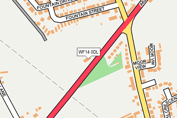 WF14 0DL map - OS OpenMap – Local (Ordnance Survey) WF14 0DL map - OS OpenMap – Local (Ordnance Survey)
