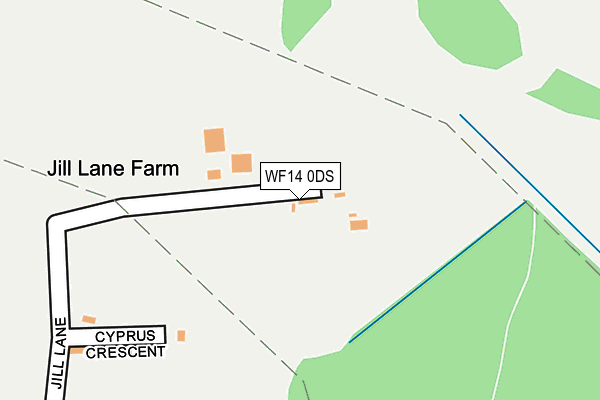 WF14 0DS map - OS OpenMap – Local (Ordnance Survey) WF14 0DS map - OS OpenMap – Local (Ordnance Survey)