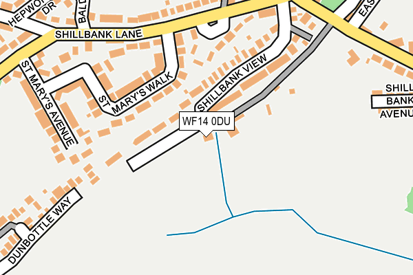 WF14 0DU map - OS OpenMap – Local (Ordnance Survey) WF14 0DU map - OS OpenMap – Local (Ordnance Survey)