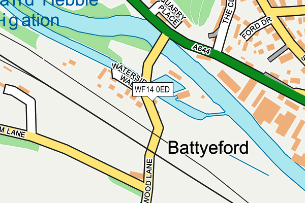 WF14 0ED map - OS OpenMap – Local (Ordnance Survey) WF14 0ED map - OS OpenMap – Local (Ordnance Survey)