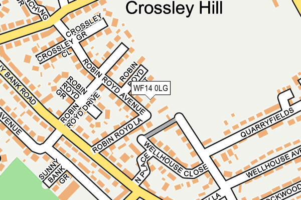 WF14 0LG map - OS OpenMap – Local (Ordnance Survey) WF14 0LG map - OS OpenMap – Local (Ordnance Survey)