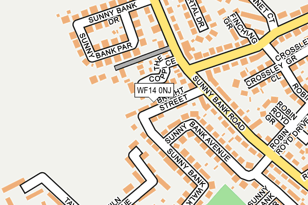 WF14 0NJ map - OS OpenMap – Local (Ordnance Survey) WF14 0NJ map - OS OpenMap – Local (Ordnance Survey)