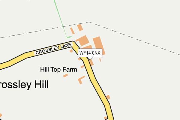 WF14 0NX map - OS OpenMap – Local (Ordnance Survey) WF14 0NX map - OS OpenMap – Local (Ordnance Survey)