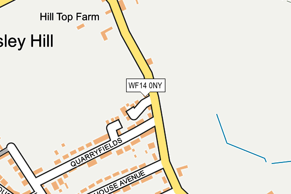 WF14 0NY map - OS OpenMap – Local (Ordnance Survey) WF14 0NY map - OS OpenMap – Local (Ordnance Survey)