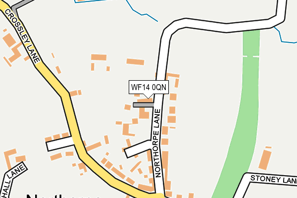 WF14 0QN map - OS OpenMap – Local (Ordnance Survey) WF14 0QN map - OS OpenMap – Local (Ordnance Survey)