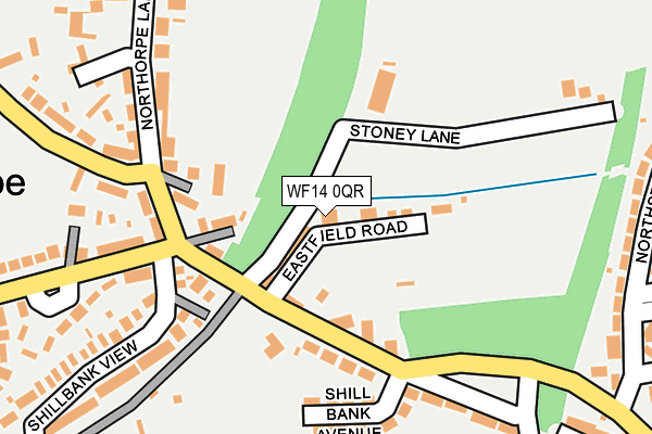 WF14 0QR map - OS OpenMap – Local (Ordnance Survey) WF14 0QR map - OS OpenMap – Local (Ordnance Survey)