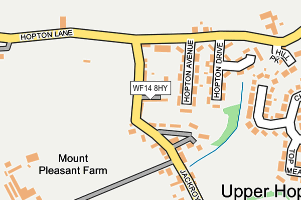 WF14 8HY map - OS OpenMap – Local (Ordnance Survey) WF14 8HY map - OS OpenMap – Local (Ordnance Survey)