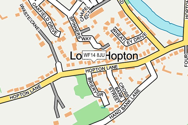 WF14 8JU map - OS OpenMap – Local (Ordnance Survey) WF14 8JU map - OS OpenMap – Local (Ordnance Survey)