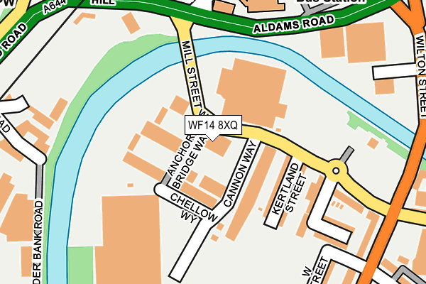 WF14 8XQ map - OS OpenMap – Local (Ordnance Survey) WF14 8XQ map - OS OpenMap – Local (Ordnance Survey)